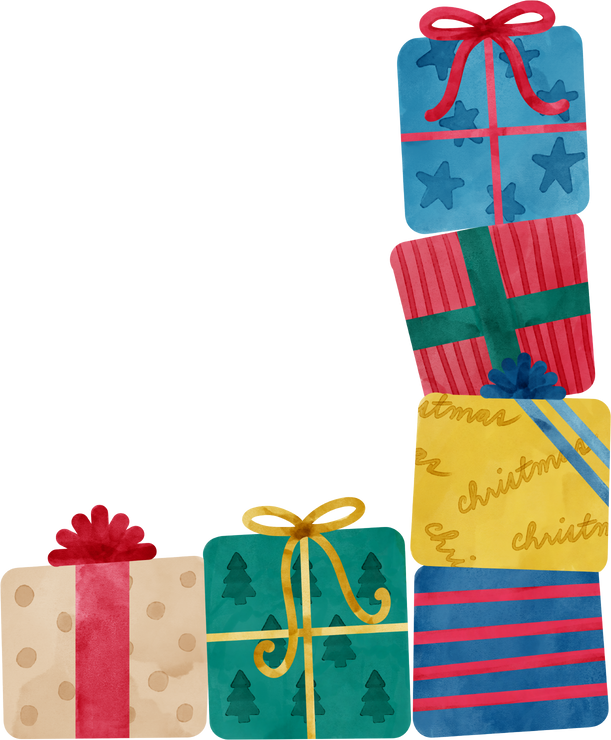 Watercolor Christmas Gifts